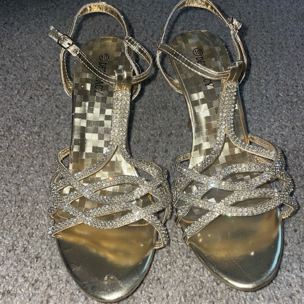 Size 10 Delicacy Gold Heels